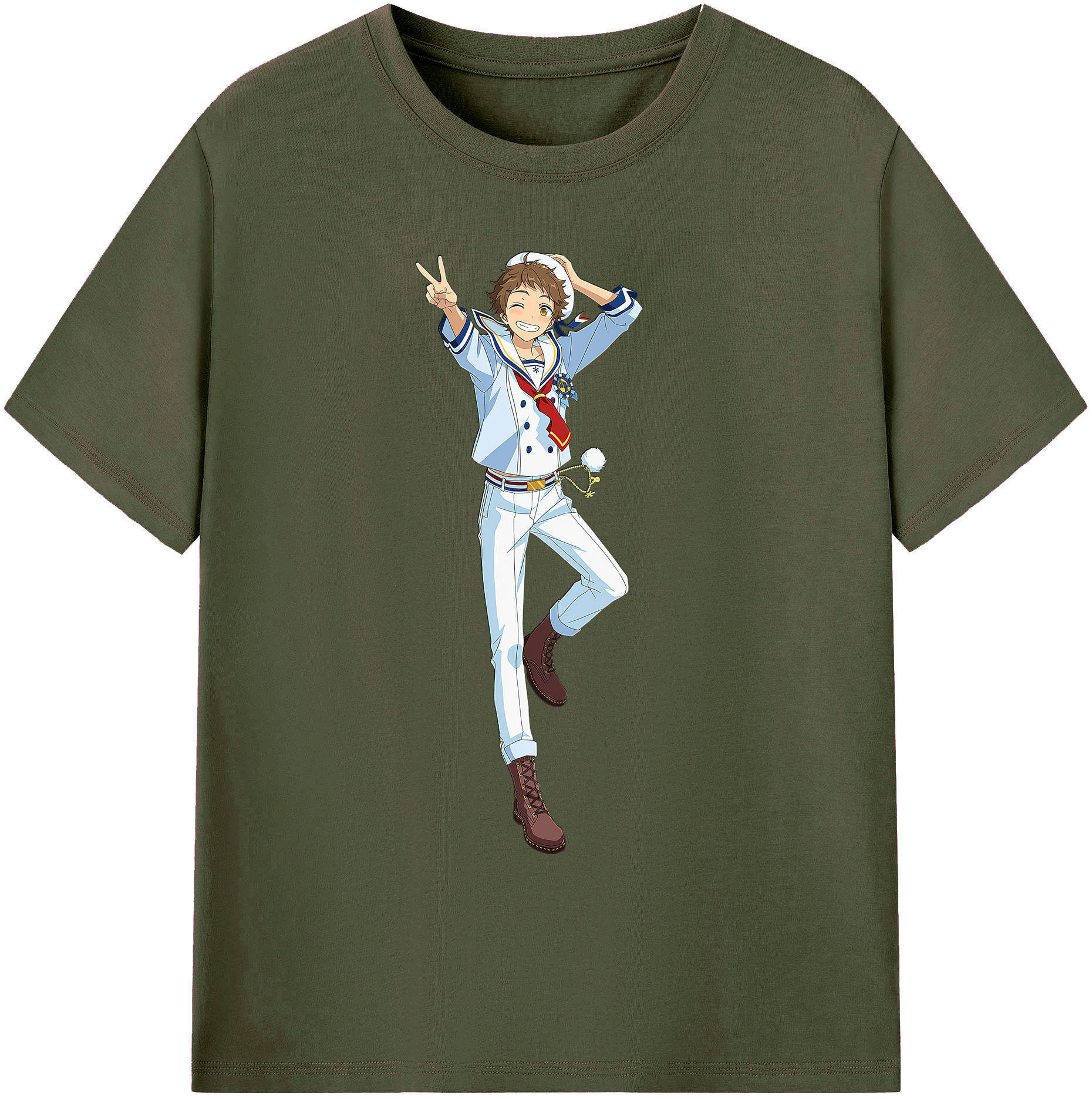 （画像用） あんさんぶるスターズ! Ensemble Stars 綿100％ メンズ半袖Tシャツ｜肌触りやわらか＆通気性